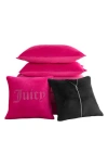 Juicy Couture Pink Velour Comforter Set In Hot Pink