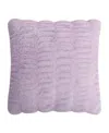 Juicy Couture Pleated Faux Fur Decorative Pillow, 20" X 20" In Orchid Petal Purple