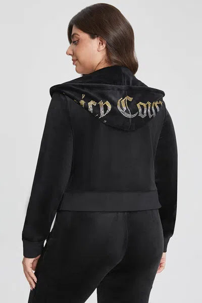 Juicy Couture Plus-size 30th Birthday Ombre Bling Hoodie In Black