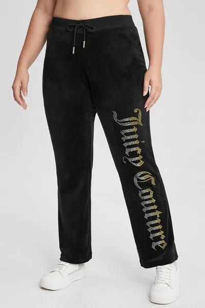 Juicy Couture Plus-size 30th Birthday Ombre Bling Pants In Black