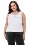 Juicy Couture Plus-size Big Bling Couture Tank Top In White