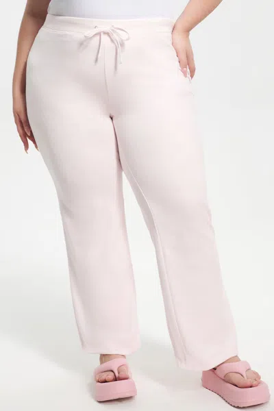 Juicy Couture Plus-size Classic Cotton Velour Track Pants In Neutral