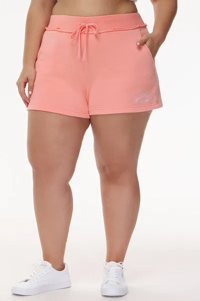 Juicy Couture Plus-size French Terry Embroidered Shorts In Pink