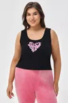Juicy Couture Plus-size Heart Juicy Tank In Black