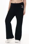 Juicy Couture Plus-size Metallic Eyelash Flared Pant In Black