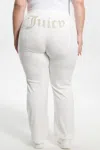 Juicy Couture Plus-size Ombre Big Bling Velour Track Pants In White