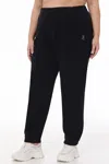 Juicy Couture Plus-size Small Bling Fleece Sweatpants In Black