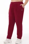 Juicy Couture Plus-size Small Bling Fleece Sweatpants In Burgundy
