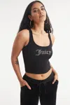 Juicy Couture Plus-size Small Bling Tank Top In Black