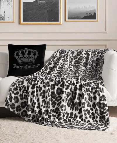 Juicy Couture Plush Throw, 50" X 70" In Animal Print