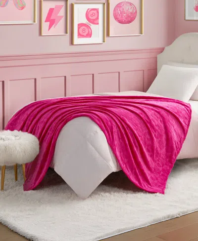 Juicy Couture Plush Throw, 50" X 70" In Pink