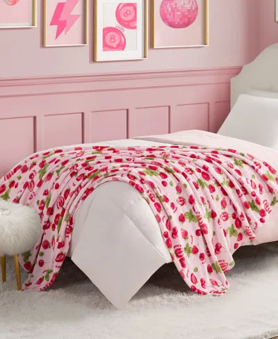 Juicy Couture Plush Throw, 50" X 70" In Pink