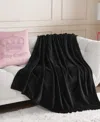 Juicy Couture Plush Throw, 50" X 70" In Black