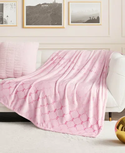 Juicy Couture Plush Throw, 50" X 70" In Pink