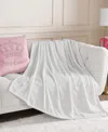 Juicy Couture Plush Throw, 50" X 70" In White