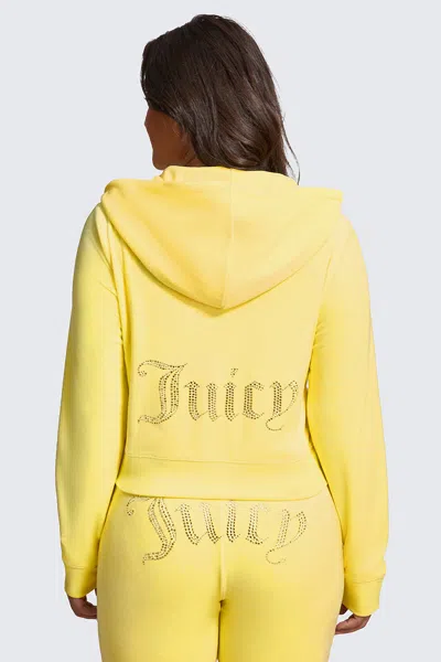 Juicy Couture Plus-size Og Big Bling Velour Hoodie In Green