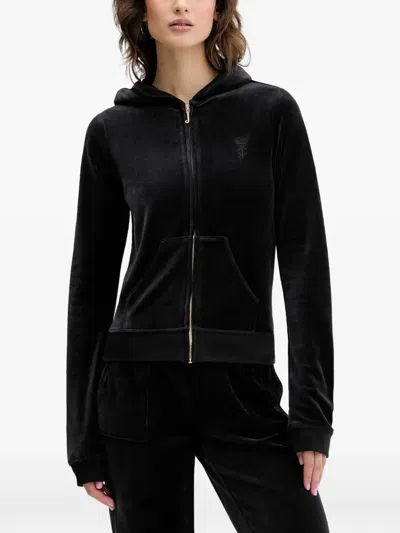 Juicy Couture Pocket Zip-fastening Hoodie In Brown