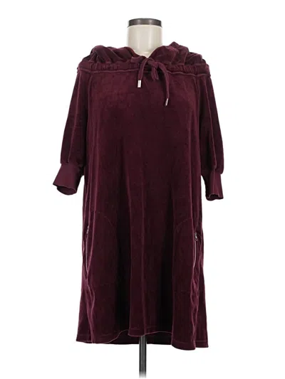 Pre-owned Juicy Couture Poncho In Burgundy