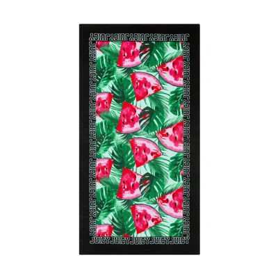 Juicy Couture Printed Beach Towel In Multi