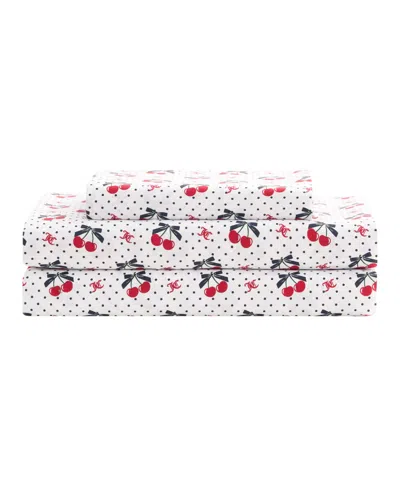 Juicy Couture Printed Microfiber 3-piece Sheet Set, Twin In Multi