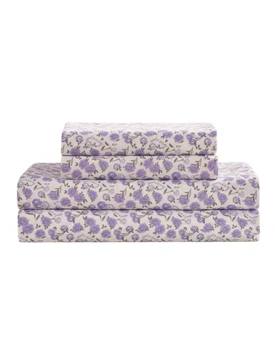 Juicy Couture Printed Microfiber 4-piece Sheet Set, King In Pink