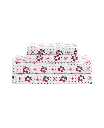 Juicy Couture Printed Microfiber 4-piece Sheet Set, King In Multi