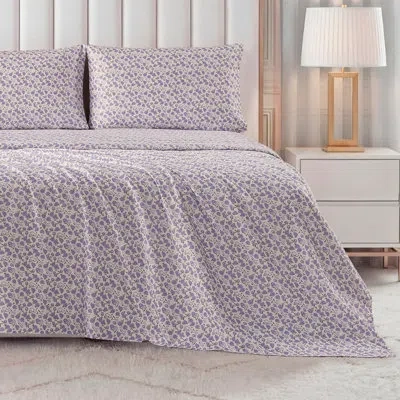 Juicy Couture Printed Microfiber Sheet Set In Pink