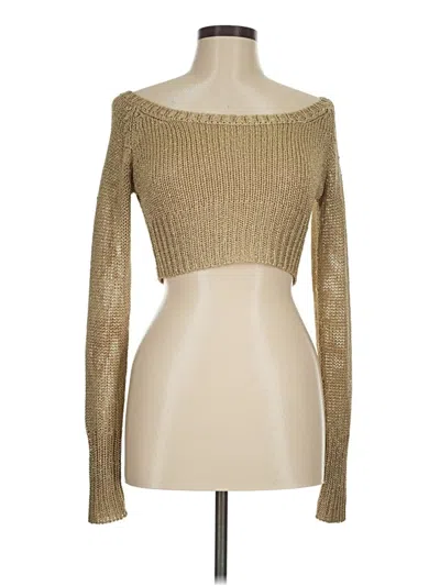 Pre-owned Juicy Couture Pullover Sweater In Gold