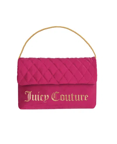 Juicy Couture Purse Shaped Decorative Pillow, 10" X 16" In Pink