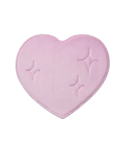 Juicy Couture Quilted Memory Foam Bath Mat, 24" X 26" In Pink