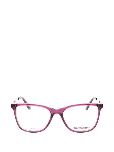 Juicy Couture Rectangle-frame Glasses In Purple