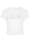 JUICY COUTURE JUICY COUTURE RETRO LOGO-EMBELLISHED COTTON T-SHIRT