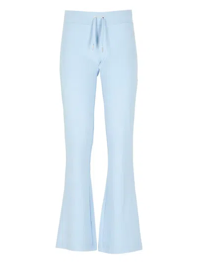 Juicy Couture Rhinestone-embellished Flared Trousers In Blue