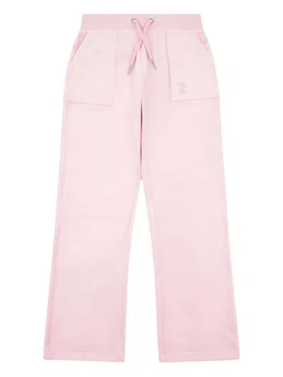 Juicy Couture Kids' Rhinestone-embellished Trousers In Pink