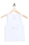 Juicy Couture Rhinestone Logo Seamless Crop Tank In Blue
