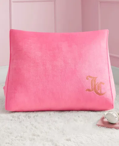 Juicy Couture Rhinestone Wedge Pillow, 18" X 24" In Pink