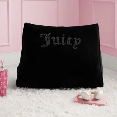 Juicy Couture Rhinestone Wedge Pillow In Black