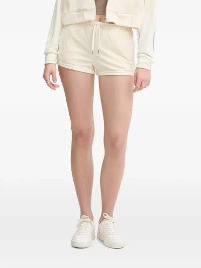 Juicy Couture Rhinestone-embellished Drawstring Mini Shorts In Multi