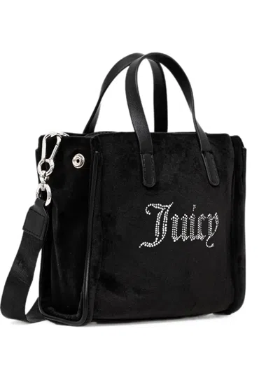 Juicy Couture Rhinestone-logo Tote Bag In Black