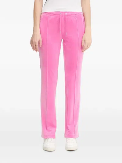 Juicy Couture Rhinestone-logo Track Pants In Red