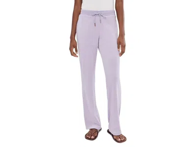 Juicy Couture Rib Waist Velour Pants With Drawcord In Purple