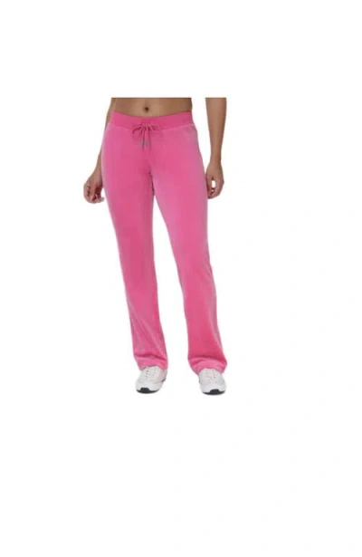 Juicy Couture Rib Waist Velour Track Pant, Bubblegum