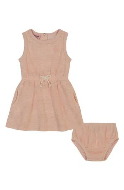 Juicy Couture Kids'  Ribbed Velour Dress & Bloomers In Beige
