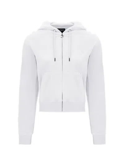 Juicy Couture Robertson Logo-embroidered Zip-up Hoodie In White