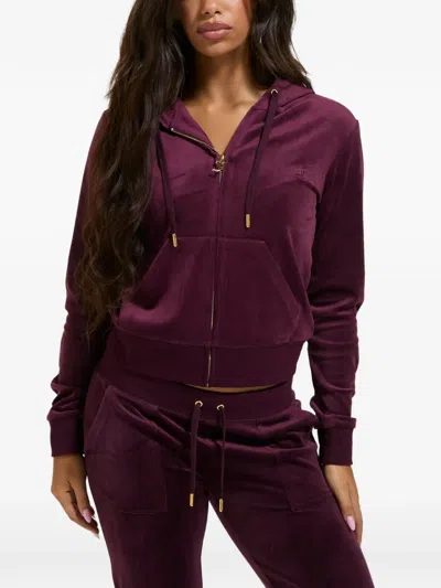 Juicy Couture Robertson Velour Hoodie In Purple
