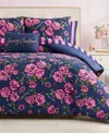 Juicy Couture Rose 8-pc. Comforter Set, Queen In Navy,pink