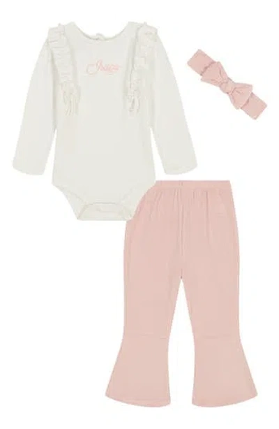 Juicy Couture Babies'  Ruffle Bodysuit, Flare Leggings & Headband Set In Multi
