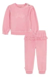Juicy Couture Ruffle Pullover & Joggers Set In Pink