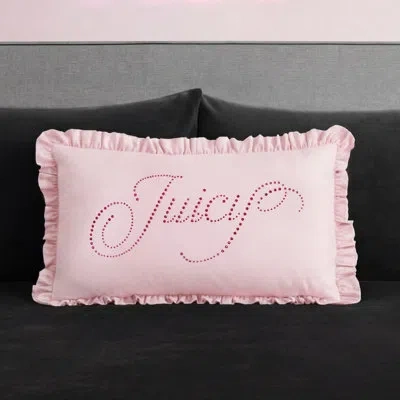 Juicy Couture Ruffle Rhinestone 14" X 24" Decorative Pillow In Juicy Ruffle