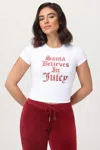 Juicy Couture Santa Believes In Juicy Baby Tee In White